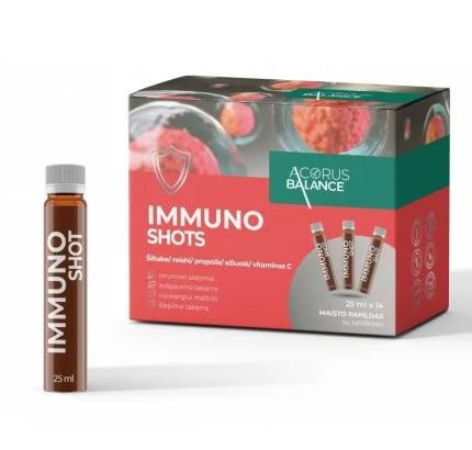 ACORUS BALANCE IMMUNO SHOTS maisto papildas